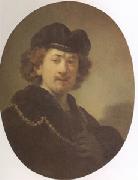 REMBRANDT Harmenszoon van Rijn Self Portrait with a Gold Chain (mk05) oil painting